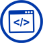 royal azure blue code optimization 3 icon