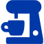 royal azure blue coffee maker icon