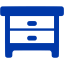 royal azure blue commode icon