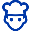 royal azure blue cook icon