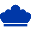 royal azure blue crown 6 icon