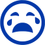 royal azure blue crying icon