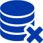 royal azure blue delete database icon