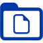 royal azure blue documents icon