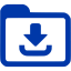 royal azure blue downloads icon