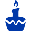 royal azure blue easter cake icon