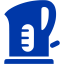 royal azure blue electric teapot icon