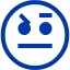 royal azure blue emoticon 23 icon