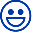 royal azure blue emoticon 24 icon