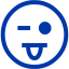 royal azure blue emoticon 41 icon