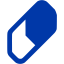 royal azure blue eraser icon