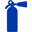 royal azure blue fire extinguisher icon