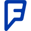 royal azure blue foursquare 2 icon