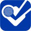 royal azure blue foursquare icon