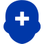 royal azure blue good decision icon