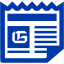 royal azure blue google news icon