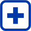 royal azure blue hospital icon