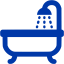 royal azure blue hot tube icon