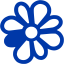 royal azure blue icq 6 icon