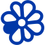 royal azure blue icq icon