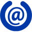 royal azure blue inbox 8 icon