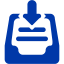 royal azure blue inbox icon