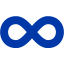 royal azure blue infinity icon