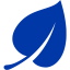 royal azure blue leaf icon
