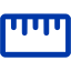 royal azure blue length icon