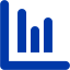 royal azure blue line chart icon