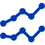 royal azure blue line icon