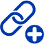 royal azure blue link building icon