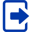 royal azure blue logout icon