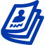 royal azure blue magazine icon