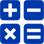 royal azure blue math icon