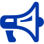 royal azure blue megaphone 2 icon