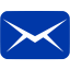 royal azure blue message icon