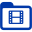 royal azure blue movies icon