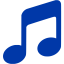 royal azure blue note icon