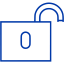 royal azure blue padlock 11 icon