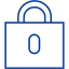 royal azure blue padlock 12 icon