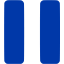 royal azure blue pause icon
