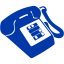 royal azure blue phone 45 icon