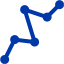 royal azure blue polyline icon