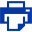 royal azure blue printer 3 icon