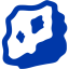 royal azure blue rock icon