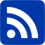 royal azure blue rss 3 icon