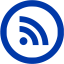 royal azure blue rss 5 icon