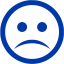 royal azure blue sad icon