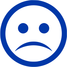 Royal azure blue sad icon - Free royal azure blue emoticon icons